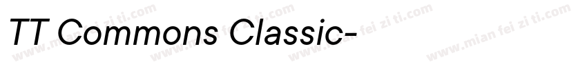 TT Commons Classic字体转换